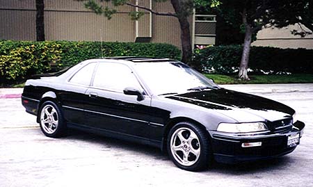 Black Acura Legend slammed!
